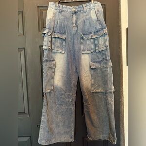 Men's Blue Cargo Pants